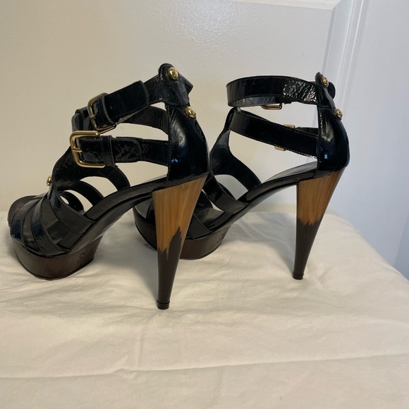 Stuart Weitzman Patent Leather Platform Sandals - Picture 6 of 10